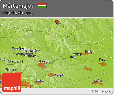 Physical Panoramic Map of Mártamajor