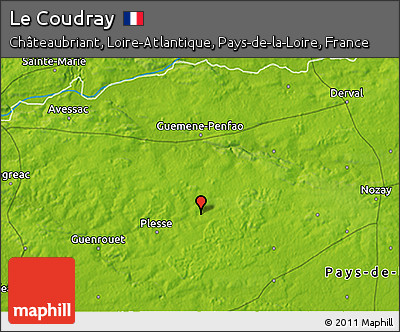 Physical 3D Map of Le Coudray