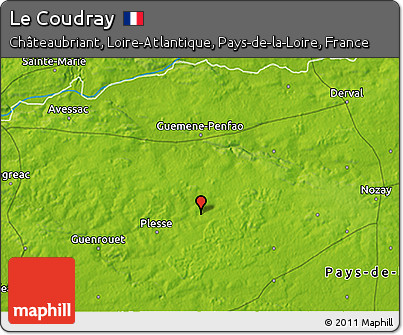 Physical 3D Map of Le Coudray