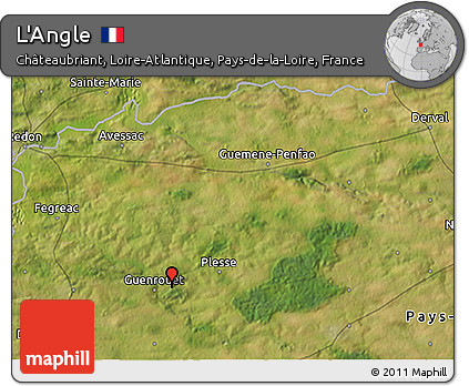 Satellite 3D Map of L'Angle