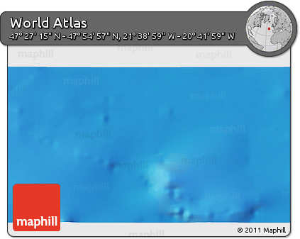 Physical 3D Map of the Area around 47° 41' 6" N, 21° 10' 29" W
