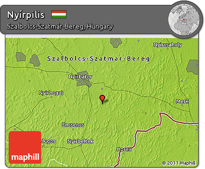 Physical 3D Map of Nyírpilis