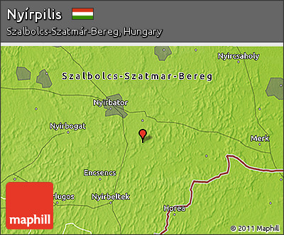 Physical 3D Map of Nyírpilis