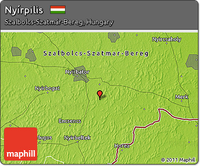 Physical 3D Map of Nyírpilis