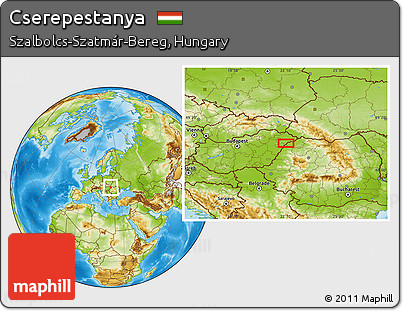 Physical Location Map of Cserepestanya