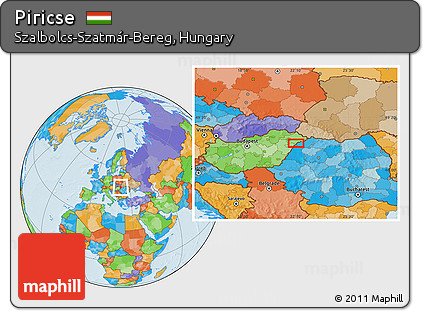 Political Location Map of Piricse