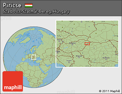 Savanna Style Location Map of Piricse