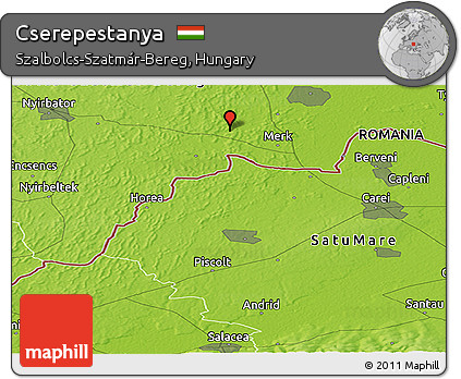 Physical Panoramic Map of Cserepestanya
