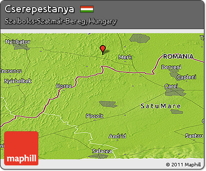 Physical Panoramic Map of Cserepestanya