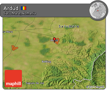 Satellite 3D Map of Ardud