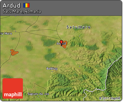 Satellite 3D Map of Ardud