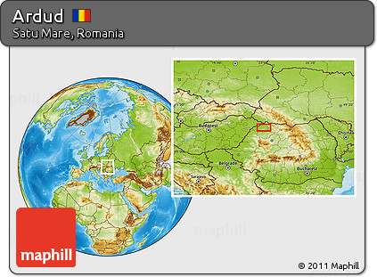 Physical Location Map of Ardud