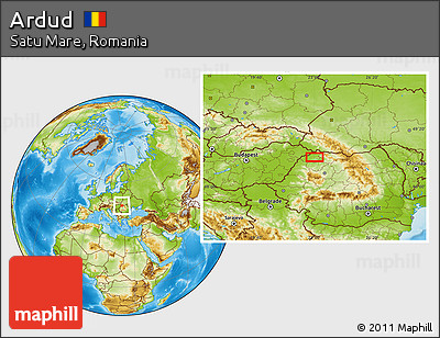 Physical Location Map of Ardud