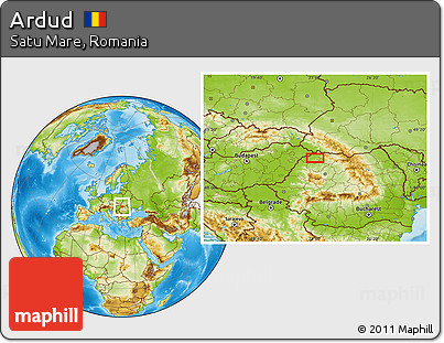 Physical Location Map of Ardud