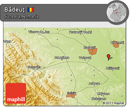 Physical 3D Map of Bădeuţ