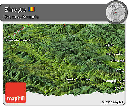 Satellite Panoramic Map of Ehreşte