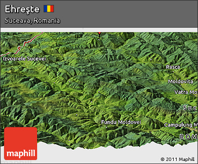 Satellite Panoramic Map of Ehreşte