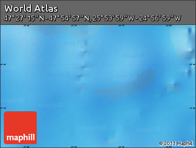 Shaded Relief Map of the Area around 47° 41' 6" N, 25° 25' 29" W