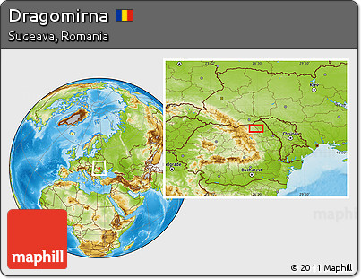 Physical Location Map of Dragomirna
