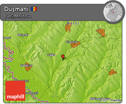 Physical 3D Map of Duşmani