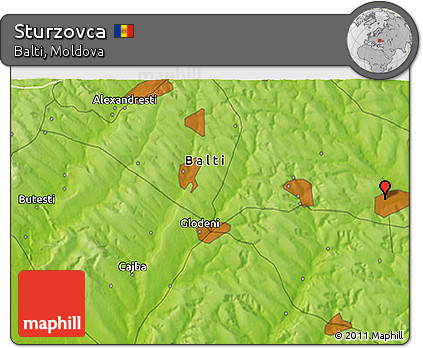 Physical 3D Map of Sturzovca