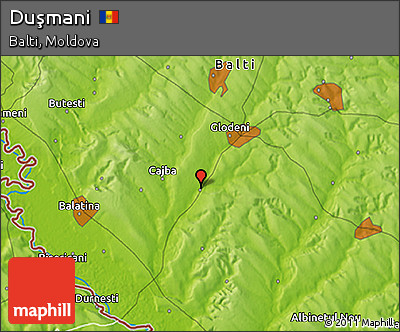 Physical 3D Map of Duşmani