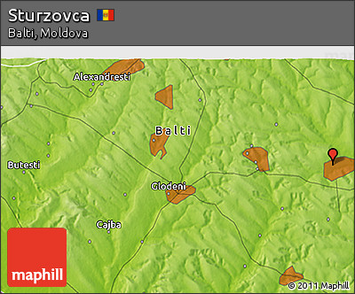 Physical 3D Map of Sturzovca