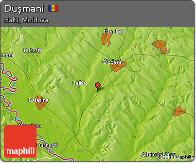 Physical 3D Map of Duşmani