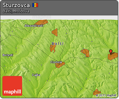 Physical 3D Map of Sturzovca
