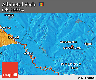Political 3D Map of Albineţul Vechi