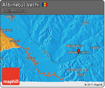 Political 3D Map of Albineţul Vechi