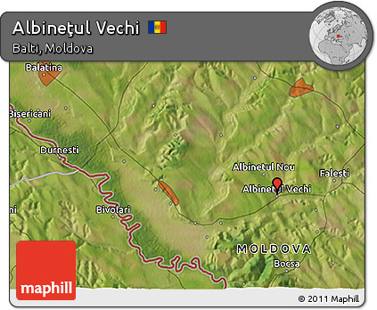 Satellite 3D Map of Albineţul Vechi