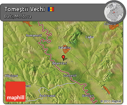 Satellite 3D Map of Tomeştii Vechi