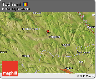 Satellite 3D Map of Todireni