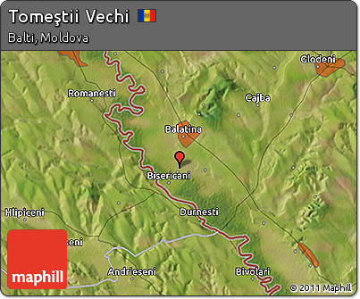 Satellite 3D Map of Tomeştii Vechi