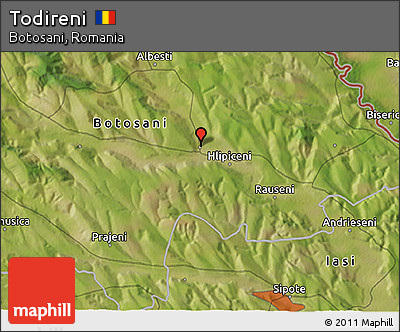 Satellite 3D Map of Todireni