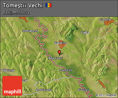 Satellite 3D Map of Tomeştii Vechi