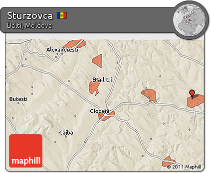 Shaded Relief 3D Map of Sturzovca