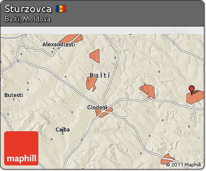 Shaded Relief 3D Map of Sturzovca