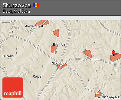 Shaded Relief 3D Map of Sturzovca