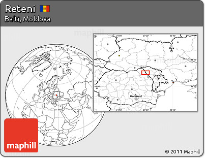 Blank Location Map of Reteni