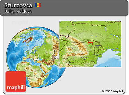 Physical Location Map of Sturzovca