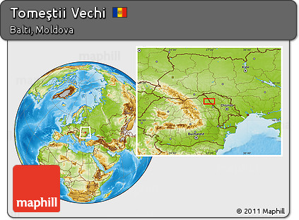 Physical Location Map of Tomeştii Vechi