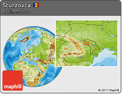 Physical Location Map of Sturzovca