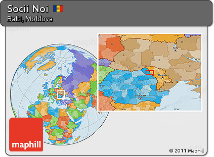 Political Location Map of Socii Noi