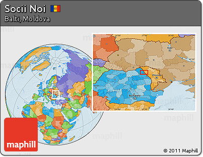 Political Location Map of Socii Noi