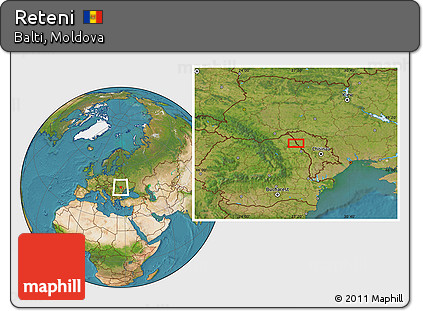Satellite Location Map of Reteni