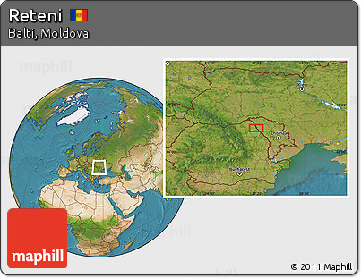 Satellite Location Map of Reteni