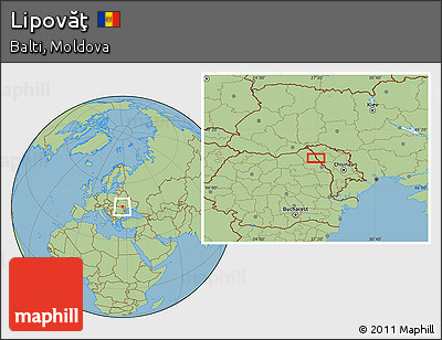 Savanna Style Location Map of Lipovăţ