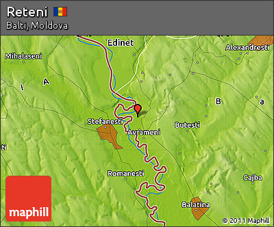 Physical Map of Reteni